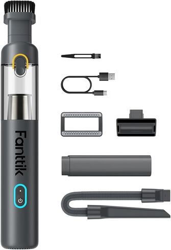 Fanttik Slim V8 Mate Cordless Car Vacuum High Power, 12000Pa/30AW, RobustClean™ Mini Vacuum with Flexible Hose and Pet Brush, 2H Fast Charge, Portable Vacuum for Car Interior Home Cleaning in Saudi Arabia