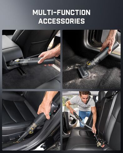 Fanttik Slim V8 Mate Cordless Car Vacuum High Power, 12000Pa/30AW, RobustClean™ Mini Vacuum with Flexible Hose and Pet Brush, 2H Fast Charge, Portable Vacuum for Car Interior Home Cleaning in Saudi Arabia