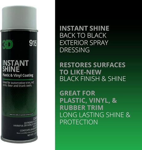 3D Instant Shine Back to Black Exterior Spray Dressing - Restores, Shines & Protects 19oz. in Saudi Arabia