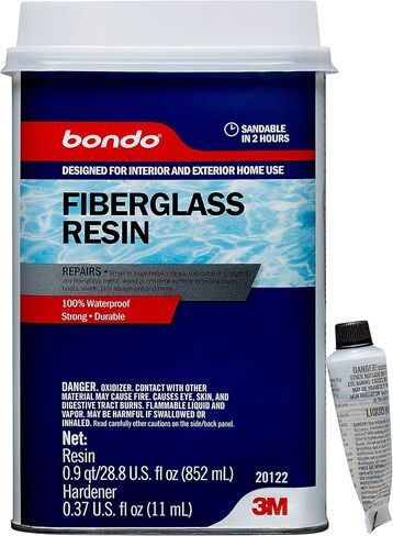 راتنج بوندو من الألياف الزجاجية، للاستخدام المنزلي الداخلي والخارجي، مقاوم للماء بنسبة 100%، قوي، متين، 20122، علبة 28.8 أونصة سائلة in Kuwait