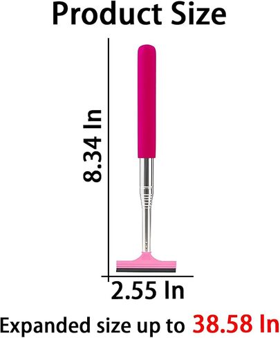 Car Rearview Mirror Wiper, Telescopic Squeegee for Auto Glass, Portable Water Cleaner with Retractable Long Rod, Mini Automotive Cleaning Tool, Universal for All Vehicles (Black) in Saudi Arabia