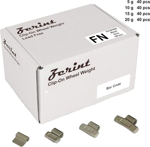 FN-M75G Wheel Weight Kit FN Style ;Grey 75 pcs/kit: 10g 15pcs, 15g 20pcs, 20g 15pcs, 25g 5pcs, 30g 5pcs, 40g 5pcs, 50g 5pcs and 60g 5pcs in Saudi Arabia