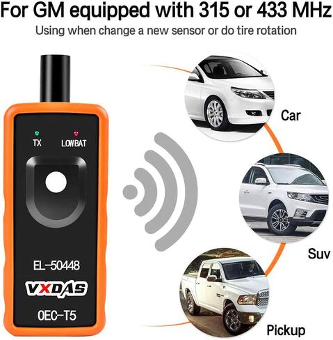 VXDAS EL-50448 أداة إعادة ضبط TPMS لمستشعر مراقبة ضغط الإطارات GM أداة إعادة تعلم TPMS لمركبات سلسلة Buick/Chevy/Cadillac 2023 Edition OEC T5 in Kuwait