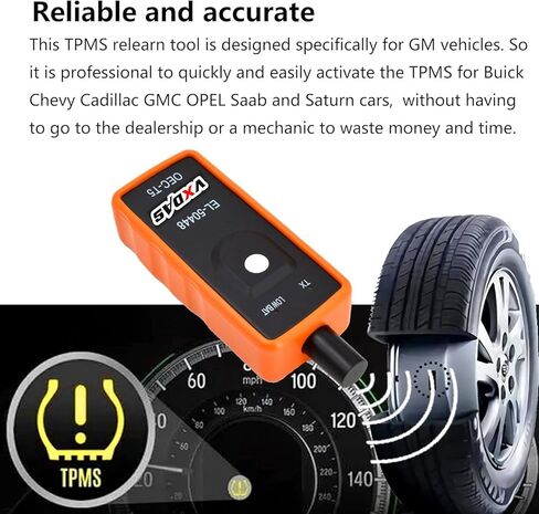 VXDAS EL-50448 أداة إعادة ضبط TPMS لمستشعر مراقبة ضغط الإطارات GM أداة إعادة تعلم TPMS لمركبات سلسلة Buick/Chevy/Cadillac 2023 Edition OEC T5 in Kuwait