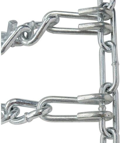 OakTen Set of 2 Tire Chains 20x8.00x10, 20x8.00x8, 21x7.00x8 for Lawn Garden Tractors, Mowers, and Riders, 2-Link Design for Enhanced Traction in Kuwait