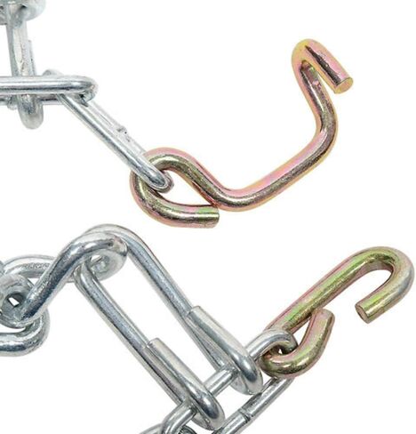 OakTen Set of 2 Tire Chains 20x8.00x10, 20x8.00x8, 21x7.00x8 for Lawn Garden Tractors, Mowers, and Riders, 2-Link Design for Enhanced Traction in Kuwait