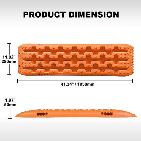 BIG RED ATW4212O Torin 41-Inch Off-Road Traction Boards, Recovery Tracks, and Traction Mat Set: Ideal for Snow, Mud and Sand Rescue, Orange in Saudi Arabia