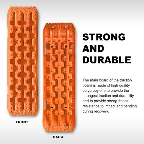 BIG RED ATW4212O Torin 41-Inch Off-Road Traction Boards, Recovery Tracks, and Traction Mat Set: Ideal for Snow, Mud and Sand Rescue, Orange in Saudi Arabia