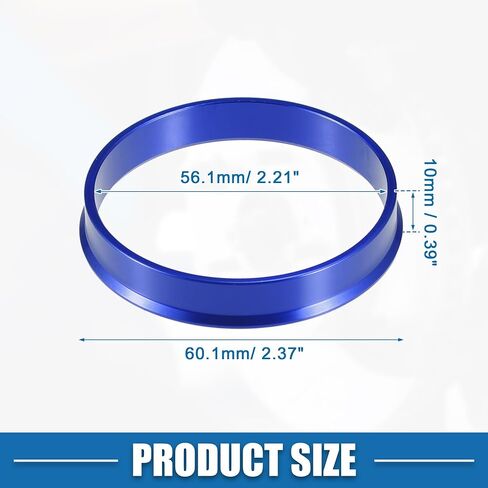 A ABSOPRO Car Hub Centric Rings OD 60.1mm to ID 56.1mm Hub Centric Rings Wheel Bore Center Spacer Aluminum Alloy Blue (Set of 4) in Saudi Arabia