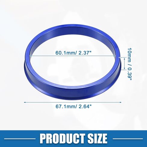 A ABSOPRO Car Hub Centric Rings OD 60.1mm to ID 56.1mm Hub Centric Rings Wheel Bore Center Spacer Aluminum Alloy Blue (Set of 4) in Saudi Arabia
