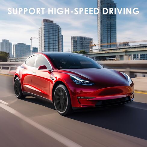 واقي حافة العجلة الكل في واحد من Tesla Model Y - شرائط للوقاية من الطفح الجلدي - مجموعة من 4 واقيات حافة سهلة التركيب (أسود غير لامع، 21 بوصة) in Kuwait
