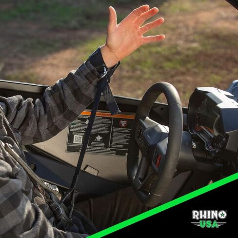 قيود المعصم العالمية للطرق الوعرة من Rhino USA - قيود معصم UTV قابلة للتعديل للسلامة على الطرق الوعرة وحماية من الانقلاب - متوافقة مع ملحقات RZR، Can Am، Maverick، Talon، Teryx، UTV in Kuwait