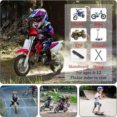 WEWAYSTEP Kids Dirt Bike Gear - حامي الصدر موتوكروس جير دراجة نارية درع سترة واقية مع منصات الركبة وسادة الكوع ركوب الخيل بدلة حماية كامل الجسم in Kuwait