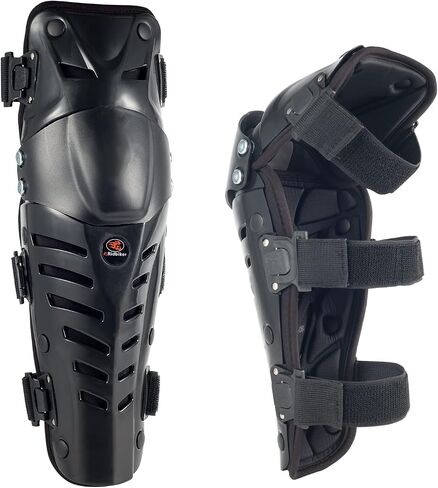 RIDBIKER منصات الركبة المتحركة شين الحرس 3 أقسام قابل للتعديل تنفس منصات الركبة حامي درع للدراجات النارية ركوب الدراجات سباق كم طويل الساق والعتاد Crashproof 1 زوج (العادية، الأحمر) in Kuwait