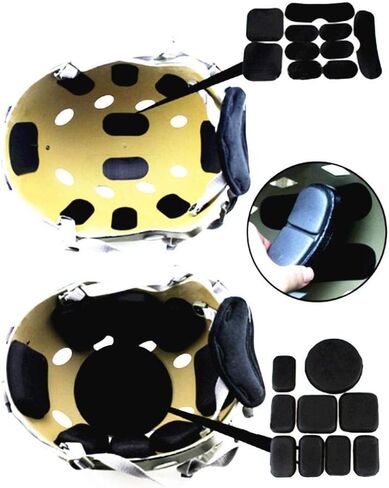 Universal Helmet Padding Kits, Outdoor Motorcycle Helmet Foam Pads Replacement Helmet Padding Set Mats for Fast Mich ACH USMC PASGT Helmet Accessories in Kuwait