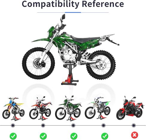 حامل رفع الدراجة النارية الهيدروليكي من RUTU - رافعة رافعة صيانة فولاذية شديدة التحمل للدراجة الترابية، عربة الثلج - حامل دراجة نارية بسعة 1000 رطل - أدوات ملحقات إصلاح الدراجات النارية in Kuwait