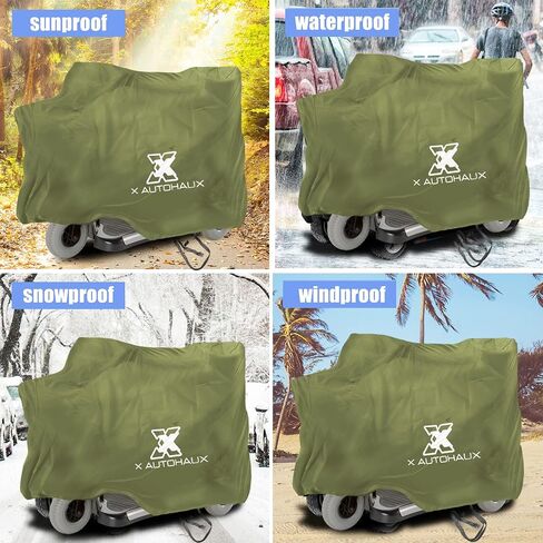 X AUTOHAUX 55"x26"x36" Motorbike Mobility Scooter Cover Waterproof Rain Protection 190T Polyester Green in Saudi Arabia