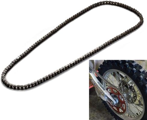 سلسلة دراجات نارية Belleone 420 - سلسلة دوارة قياسية 420 132 رابط + قاطع سلسلة يناسب 110cc 125cc Dirt Pit Bike ATV Quad Go Kart Scooter Mini Bike in Kuwait