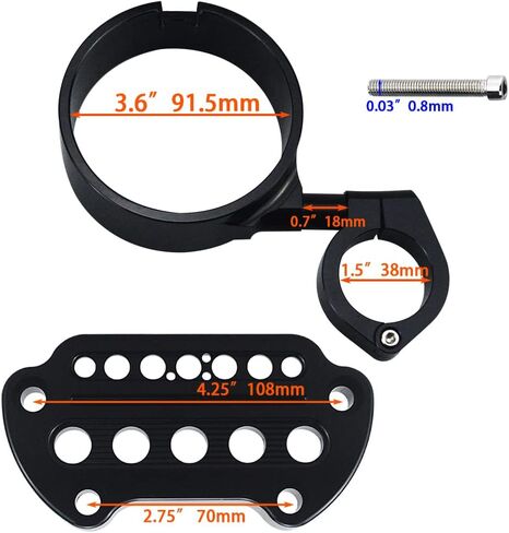 دعامة تثبيت جانبية من WOWTK + غطاء نقل عداد السرعة يناسب موديلات Harley Sportster XL 1993-2020 XL883 XL1200 Iron 883 Forty-Eight 72 48، أسود لامع in Saudi Arabia