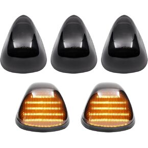 5pcs دخان العنبر LED LED LED LEVER LIGHT مع F250 350 450 550 Super Duty1999-2016 F650 2016-2023 F650/750Chassis2004-2017 E150/250/350/450 2005-2023 LCF C450 C550 2006-2009 CAB ROOK