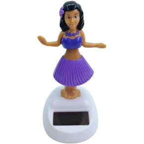 الأرجواني الشمسية Bobblehead، تعمل بالطاقة الشمسية الرقص هولا فتاة لوحة القيادة الزينة يتأرجح مجموعة Bobbleheads التماثيل للسيارات الداخلية ديكور المنزل مجموعات الطاقة الشمسية التعلم والتعليم