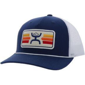 Hooey Men's Sunset Logo Trucker Cap Navy One Size