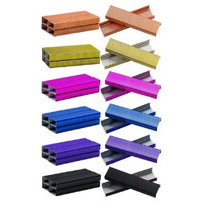 6000 Pcs 26/6 Standard Colored Staples Desk Manual Stapler Staples Office Staples Refill School Paper Staples Study Supplies