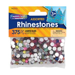 Creativity Street Rhinestones PAC3572, Assorted Colors, Assorted Sizes, 375 Pieces
