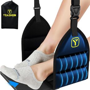 Airplane Foot Rest (PU Leather) Foot Hammock for Plane Travel Footrest with Memory Foam Foot and Heel Hammock Airplane Travel Accessories in Kuwait