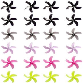 24 قطعة Gemfan D63 مروحية 63 مم 5 شفرات مع دعامات 2.5 بوصة فتحة 1.5 مم مراوح بدون طيار لسباقات RC FPV حرة، 5 ألوان Cinewhoop Ducted Drones in Kuwait