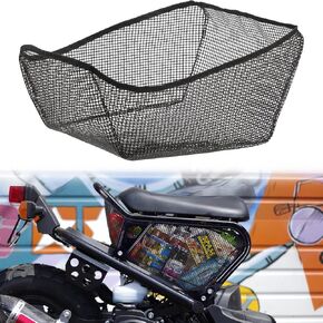 KEMIMOTO Underseat Mesh Storage Fit with The Side Frame Shape 2010-2025 Scooter Ruckus Accessories Ruckus Cargo Net Storage with 50 Pieces of Nylon Cable Ties 30L