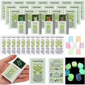 Mini Resin Figurines Matches Container Kit Christmas Thanksgiving Valentine's Day Miniatures for Crafts Luminous Figurines for Micro Landscape Ornament Set(36 Sets, Frog) in Saudi Arabia