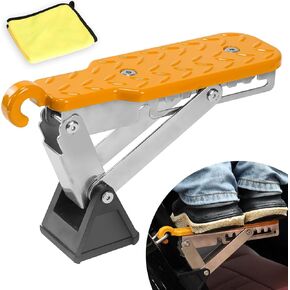 Stanew Universal Fit Car Door Step - Foldable, 7 Gear Adjustable Roof Rack Door Step Up on Door Latch - Both Feet Stand Pedal Ladder, Max Load 500 lbs - Easy Access for Cars, SUVs, and Trucks