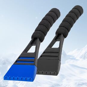 2 Pack Snow and Ice Scraper for Car Windshield, Snow Shovel to Removing Frost Snow Ice with Foam Handle, Ice Scraper for Car SUV Truck, Scraper for Quickly Cleaning Car Scratch Free