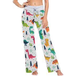 Xmas Candy Canes Snowflakes Women's Pajama Pants Casual Lounge Pant Wide Leg Jogger Slpperwear Girl PJS XS
