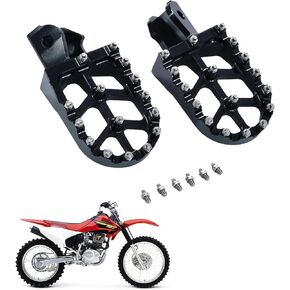 Dirt Bike Foot Pegs CNC Footpegs Foot Pedals Rest for XR150L 2015-2024 CRF150F CRF230F 2003-2019 CRF250F 2019-2024 Motorcycle motorbike (Red)