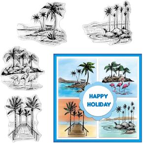 ABTOLS Star Clear Stamps for Card Making, Firework Clear Rubber Stamps Pentagram Silicone Reusable Stamp for DIY Scrapbooking Paper Craft Album Decor