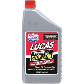Lucas Oil 11100 Engine Oil Stop Leak Top Off Additive - 1 Quart (Pack of 6)