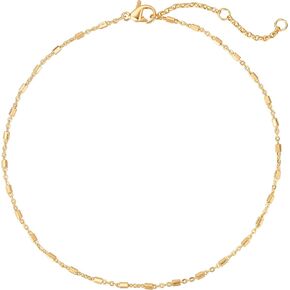 Dremmy Studios Womens Anklet Bracelets- Dainty Chain Anklet 14K Real Gold Plated Adjustable Minimalism Foot Chain Anklet Beach Jewelry Gifts for Women