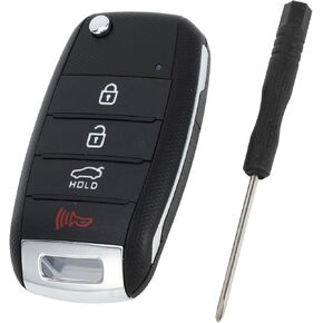 X AUTOHAUX Key Shell Case Keyless Entry Remote Key Fob Replacement Case for Kia Sorento 2013-2015 for Kia Optima 2014-2015 4 Buttons