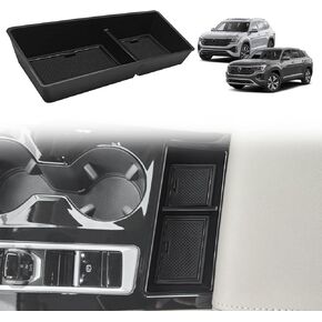 Muslogy Center Console Organizer Compatible with Volkswagen Atlas/Cross Sport 2024 Accessories Console Box Storage Insert Tray(Center Console Tray)