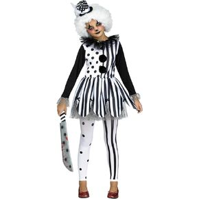 Fun World Big Killer Clown Girls Childrens Costume Multi Extra Multicolor X-Large