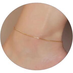 Gold Ankle Bracelets For Women Dainty Gold Plated Bangle Anklet Non Tarnish Waterproof Beach Summer Ankle Jewelry Gifts