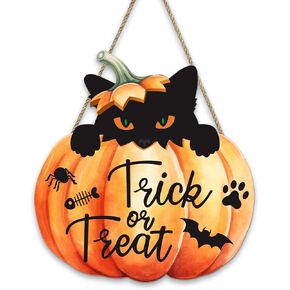 SIKERIC Funny Cat Welcome Sign, Welcome People Tolerated Wooden Plaque, Kitty Kitten Footprint Fish Wall Decor, Black and White Cat Wood Art for Pet Shop Home, Cat Lover Gifts - 9.1''x8.7''