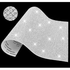 12000 Pieces Bling Rhinestone Sheet, Glitter Crystal Rhinestone Sticker, White Rhinestone Sheets Self Adhesive, Crystal Sheet Stickers Rhinestone Diamond Gem Stickers for Car DIY Gifts Arts Craft