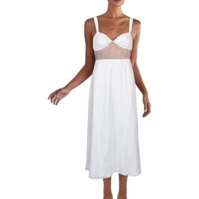 Danielle Bernstein Womens Lace Sheer Midi Dress
