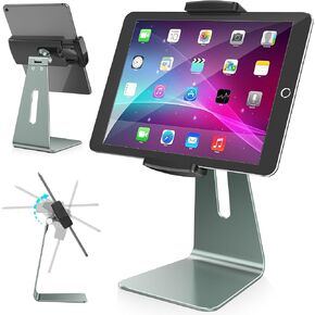 حامل الكمبيوتر اللوحي الأنيق من OverTEK، حامل حامل iPad من الألومنيوم، حامل POS لسطح المكتب لـ 7-13 بوصة iPad Pro Air Mini Galaxy Tab Nexus، حامل الكمبيوتر اللوحي لمتجر عرض مكتب الاستقبال كونترتوب المطبخ in Kuwait