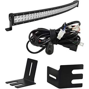 LED Light Bar Kit Compatible with Honda Pioneer 700 1000 Models,50'' 288W LED Light Bar w/Wiring kit & Upper Hood Side Pillar Roll Bar Mounting Brackets