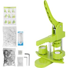 Button Maker Machine,32mm 1.25inch Button Maker 200Pcs Button Maker Press Machine Kit with Button Maker Supplies DIY Button Pin Maker Machine, for Kids DIY Gifts