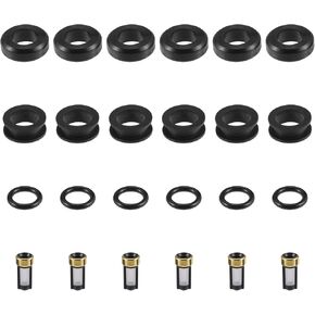 Fuel Injector Seal O Ring - Car O-Ring Rebuild Repair Kit - for Toyota Supra 3.0 NBR Rubber Black - 6 Sets